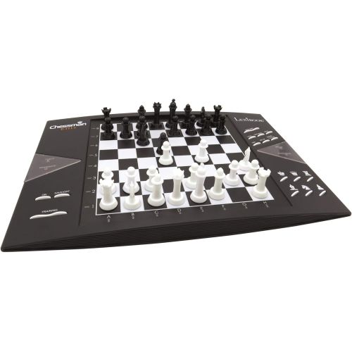  Lexibook CG1300 ChessMan Elite Interactive electronic chess game, 64 levels of difficulty, LEDs, battery powered, black / white