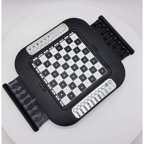  LEXiBOOK Chessman FX, Electronic Chess Game with Tactile Keyboard and Light and Sound Effects, 32 Pieces, 64 Levels of Difficulty, Family Board Game, Black/Grey, CG1335