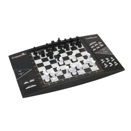  LEXiBOOK Lexibook CG1300 ChessMan Elite Interactive electronic chess game, 64 levels of difficulty, LEDs, battery powered or 9V adapter, black  white