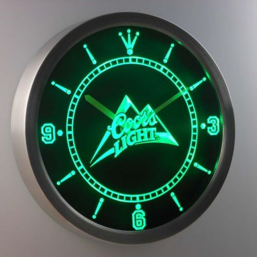  LEaD Clock Coors Light Man Cave 3D Neon Sign LED Wall Clock NC0001-B