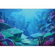 LFEEY 10x8ft Underwater World Photo Backdrop Kids Girl Boy Birthday Party Fairyland Background for Photography Under The Sea Marine Life Coral Reef Photo Studio Props