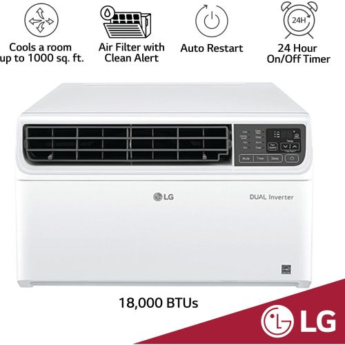  LG 18,000 BTU 230V Dual Inverter Window Air Conditioner with Wi-Fi Control