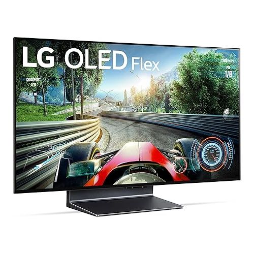  LG 42-Inch Class OLED Flex Smart TV with Bendable Screen 42LX3QPUA, 2022 - AI-Powered 4K TV, Alexa Built-in
