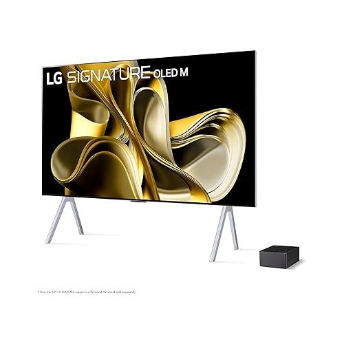  LG 97-Inch Class OLED M3 Signature Series, 4K Processor, Smart Flat Screen TV, with Wireless 4K Connectivity, Alexa Built-in (OLED97M3PUA, 2023 Model), Light Satin Silver