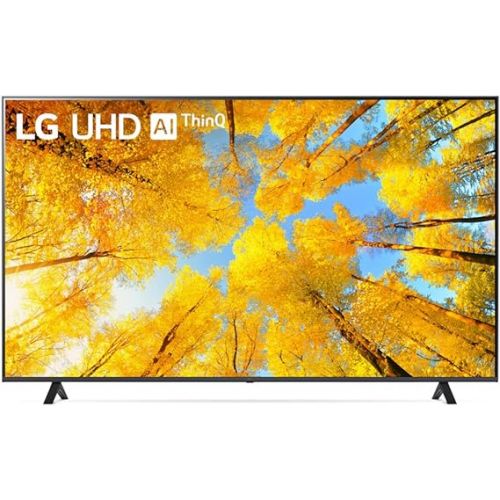  LG UQ7590PUB 43 Inch HDR 4K UHD Smart TV Bundle with Deco Gear Home Theater Soundbar with Subwoofer, Wall Mount Accessory Kit, 6FT 4K HDMI 2.0 Cables and More