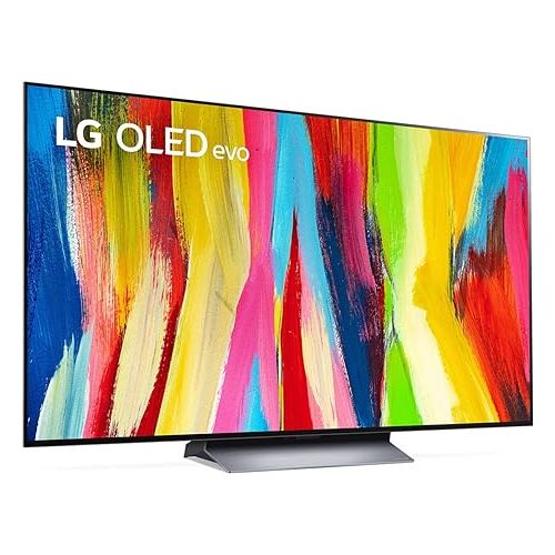  LG C2 Series 65-Inch Class OLED evo Smart TV OLED65C2PUA, 2022 - AI-Powered 4K TV, Alexa Built-in, Dark Silver