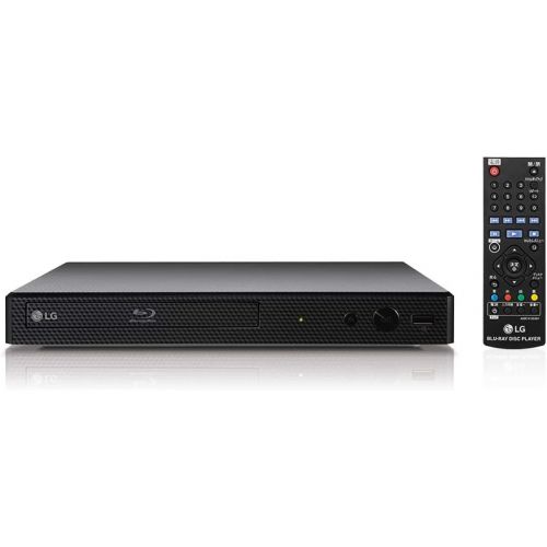  LG BP350 Blu-ray Disc & DVD Player Full HD 1080p Upscaling with Streaming Services, Built-in Wi-Fi, HDMI Output and Smart HI-FI-Compatible, Bundled with Alphasonik HDMI Cable Inclu