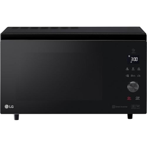  LG MJ3965BPS Mikrowelle, 4-in-1, Smart Inverter, maximal 1.850W, Grill 950W, Mirkowelle 1.100W, 9Liter Fassungsvermoegen, Schwarz