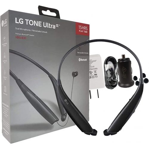  LG Tone Ultra HBS-830 Bluetooth Wireless Stereo Headset with Home/Car Charger (Retail Packing)