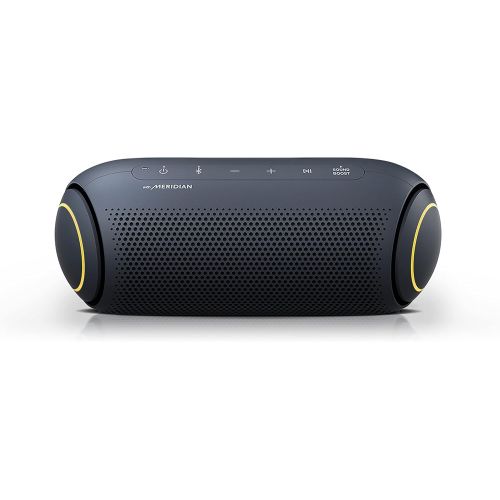  LG XBOOM Go Speaker PL5 Portable Wireless Bluetooth, Dual Action Bass, Sound by Meridian, Water-Resistant, Sound Boost EQ, 18 Hour Battery Life, LED Lighting - Black