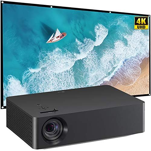  LG HU70LAB 4K UHD LED Smart Home Theater Projector, 140 Display, Bluetooth Bundle with 120 Minolta 16:9 Indoor-Outdoor Screen