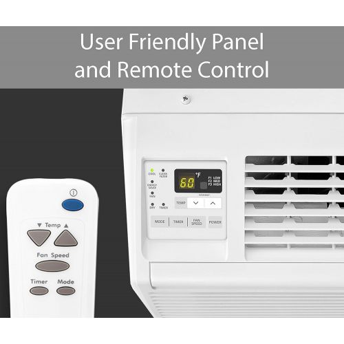  LG 6,000 BTU 115V Window Air Conditioner with Remote Control, 6000, White