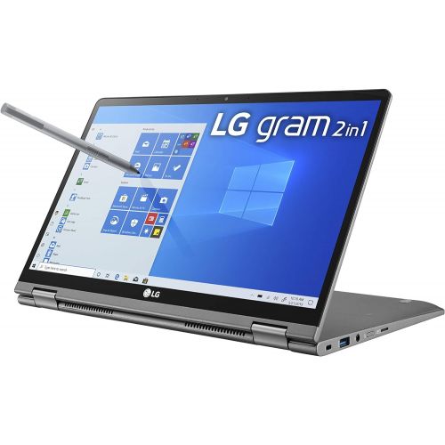  [아마존베스트]LG Gram 2-in-1 Convertible Laptop: 14 Full HD IPS Touchscreen Display, Intel 10th Gen Core i7-10510U CPU, 16GB RAM, 1TB (512GB x 2) M.2 MVMe SSD, Thunderbolt 3, 20.5 Hour Battery 1