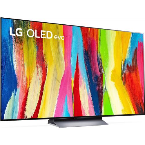  LG 65-Inch Class OLED evo C2 Series Alexa Built-in 4K Smart TV, 120Hz Refresh Rate, AI-Powered 4K, Dolby Vision IQ and Dolby Atmos, WiSA Ready, Cloud Gaming (OLED65C2PUA, 2022)