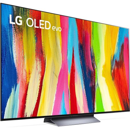  LG 65-Inch Class OLED evo C2 Series Alexa Built-in 4K Smart TV, 120Hz Refresh Rate, AI-Powered 4K, Dolby Vision IQ and Dolby Atmos, WiSA Ready, Cloud Gaming (OLED65C2PUA, 2022)