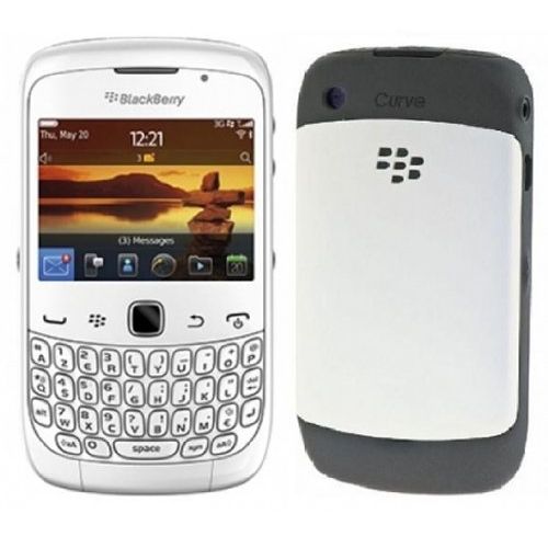 블랙베리 BlackBerry Curve 3G 9300 White WiFi Unlocked QuadBand Cell Phone