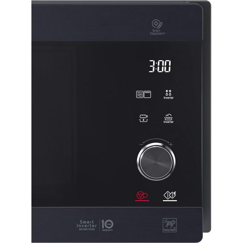  [아마존베스트]LG MH6565CPW Smart Inverter Microwave 1000 W, Grill 900 W, Micro+Grill 1450 W, 25 Litre Capacity, LED Display, Crispy Plate, Inner Plate 292 mm, Matte Black