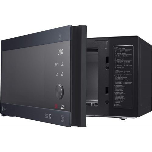  [아마존베스트]LG MH6565CPW Smart Inverter Microwave 1000 W, Grill 900 W, Micro+Grill 1450 W, 25 Litre Capacity, LED Display, Crispy Plate, Inner Plate 292 mm, Matte Black