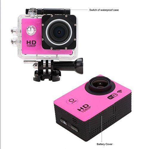  LHGS Waterproof WiFi 12MP 1080P 170 Degree Wide Angle Diving Full Car Cam Sports HD DV Action Camera