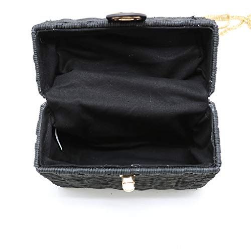  LHKFNU Handbag Box Straw Bags Circle Rattan Bag Beach Women Handbag New Market Crossbody Bag