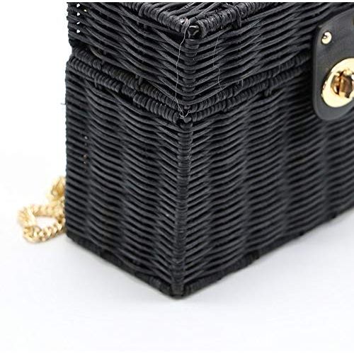  LHKFNU Handbag Box Straw Bags Circle Rattan Bag Beach Women Handbag New Market Crossbody Bag