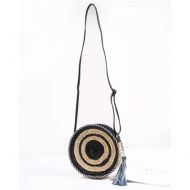 LHKFNU New Round Straw Bag Beach Tote Fashion Women Tassel Handbag Casual Message Shoulder Bag Female Hand Tote