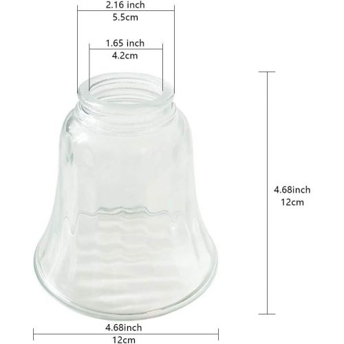  [아마존베스트]LHLYCLX Ceiling Fan Light Covers Replacement, 4 Pack Glass Shade for Ceiling Fan Light Fixtures (4 Pack)