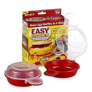 [아마존베스트]LI&HI Easy Eggwich Microwave Egg Cooker, Red and clear