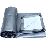 LIANGLIANG-pengbu LIANGLIANG Tarpaulin Waterproof Outdoor Rainproof Sun Protection Wear-Resistant Foldable Tarpaulin with Metal Hole Eye Plastic, 8 Sizes (Color : Silver, Size : 34M)