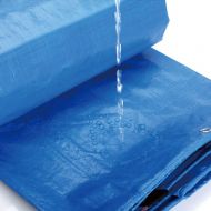 LIANGLIANG-pengbu LIANGLIANG Tarpaulin Waterproof Double-Sided Waterproof Sun Protection Thicken Odorless Tarpaulin with Metal Hole Eye PE Plastic, 9 Sizes (Color : Blue, Size : 3.8x2.8m)