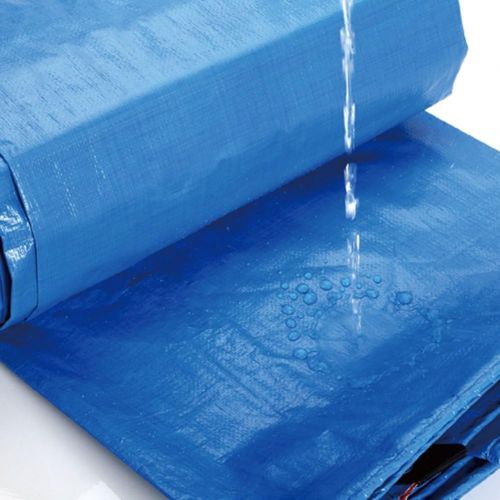  LIANGLIANG-pengbu LIANGLIANG Tarpaulin Waterproof Outdoor Double-Sided Waterproof Sun Protection Thicken Foldable Tarpaulin with Metal Hole Eye PE Plastic, 12 Sizes (Color : Blue Silver, Size : 11.8