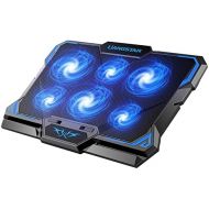 LIANGSTAR Laptop Cooling Pad, Laptop Cooler with 6 Quiet Led Fans for 15.6-17 Inch Laptop Cooling Fan Stand, Portable Ultra Slim USB Powered Gaming Laptop Cooling Pad, Switch Control Fan Spe