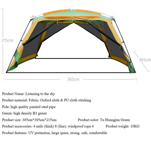  LIBWX Beach Tent Sun Shelter,Outdoor Pergola Small Canopy Camping 8-10 People Barbecue Awning Portable Folding Beach Canopy