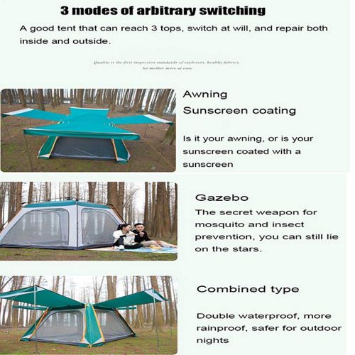  LIBWX Multifunction Automatic Beach Tent Four-Sided Tent,100% UV Protected Family Camping Tents
