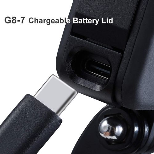  LICHIFIT Chargeable Battery Lid Door Battery Cover G8-7 Removable Type-C Charging Port for GoPro Hero Black 8 Sports Camera