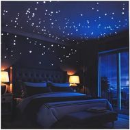 Glow in The Dark Stars Wall Stickers,252 Adhesive Dots and Moon for Starry Sky, Decor for Kids Bedroom or Birthday Gift,Beautiful Wall Decals for Any Room by LIDERSTAR,Bright and R