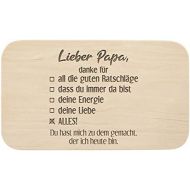 [아마존베스트]Liebtastisch Breakfast Board with Engraving  “Lieber Papa, Danke fuer” (Dear Dad, Thanks for)  Wood  High Quality  Chopping Board  Father’s Day  Birthday.