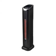 LifeSmart HT1053 1500 Watt Portable 24 Inch Electric Infrared Quartz Tower Space Heater for Indoor Use with 2 Heating Elements, Black