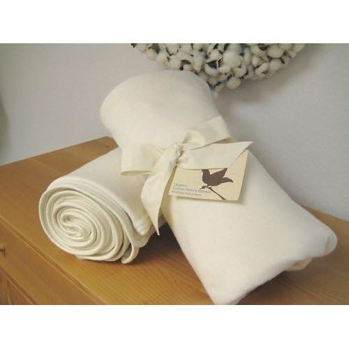  LIFEKIND Natural Silk and Fleece Organic Throw Blanket (45x60) Ivory