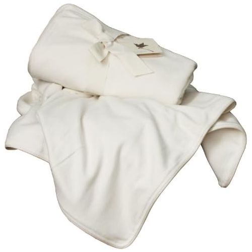  LIFEKIND Natural Silk and Fleece Organic Throw Blanket (45x60) Ivory