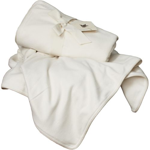  LIFEKIND Natural Silk and Fleece Organic Throw Blanket (45x60) Ivory