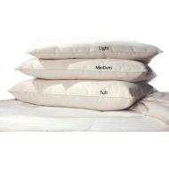 LIFEKIND Certified Organic Cotton Pillow Light Loft (Standard) - Perfect for Kids - Handmade in the USA