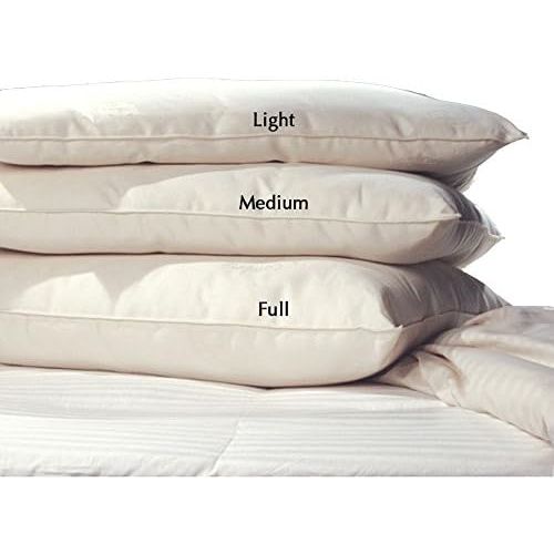  LIFEKIND Certified Organic Pillow; Size: Standard, Loft: Light - Perfect for Kids, GOTS-Certified Organic Wool Fill, Made in The USA