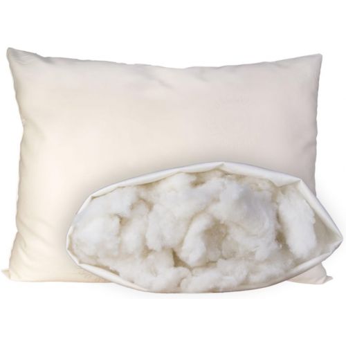  LIFEKIND Certified Organic Pillow; Size: Standard, Loft: Light - Perfect for Kids, GOTS-Certified Organic Wool Fill, Made in The USA