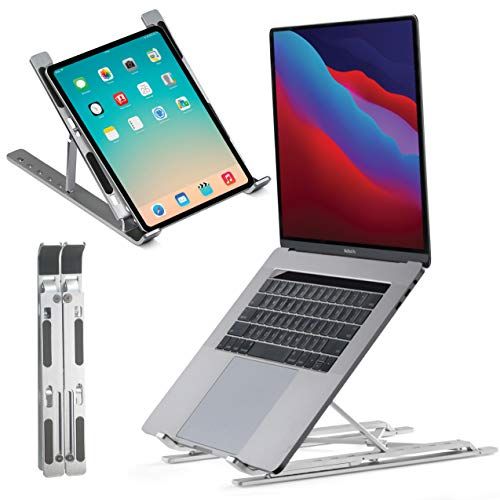  LIFELONG Laptop Stand for Desk, Adjustable Laptop Stand for Desk, Laptop Riser for MacBook Pro and Air 13 15 17 inch, Laptop Stands Adjustable, Ergonomic Computer Stand, Notebook Stand Pate