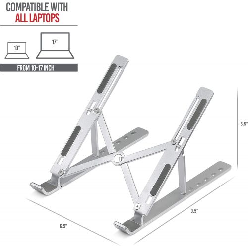  LIFELONG Laptop Stand for Desk, Adjustable Laptop Stand for Desk, Laptop Riser for MacBook Pro and Air 13 15 17 inch, Laptop Stands Adjustable, Ergonomic Computer Stand, Notebook Stand Pate