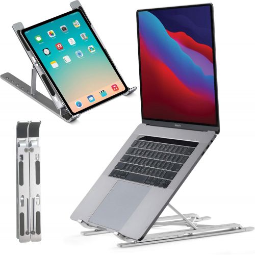  LIFELONG Laptop Stand for Desk, Adjustable Laptop Stand for Desk, Laptop Riser for MacBook Pro and Air 13 15 17 inch, Laptop Stands Adjustable, Ergonomic Computer Stand, Notebook Stand Pate