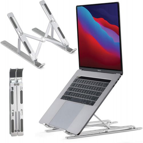  LIFELONG Laptop Stand for Desk, Adjustable Laptop Stand for Desk, Laptop Riser for MacBook Pro and Air 13 15 17 inch, Laptop Stands Adjustable, Ergonomic Computer Stand, Notebook Stand Pate