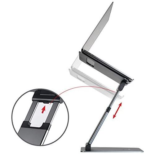  [아마존베스트]LIFELONG Ergonomic Laptop stand for desk, Adjustable height up to 20, Laptop riser computer stand for laptop, Portable laptop stands, Fits MacBook, Laptops 10 15 17 inches, Laptop holder an