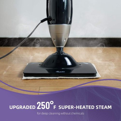  [아마존 핫딜] LIGHT 'N' EASY LIGHT N EASY Steam Cleaners Multifunctional Steam Mops with Detachable Handheld Unit Multi-Purpose Floor Steamers Cleaner for Hardwood,Grout,Tile,Laminate, Black